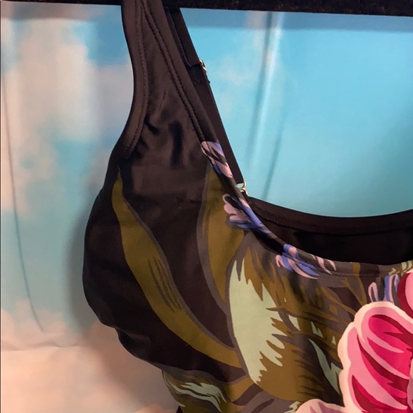 Kona Sol Floral One Piece Swimsuit Medium #AA044 - Picture 3 of 9